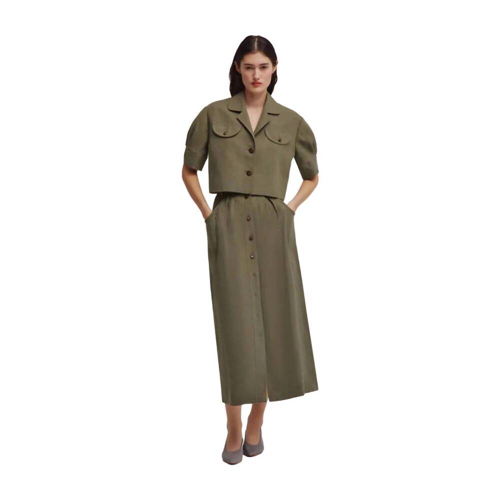 NEW BLAZÉ MILANO midday sun ninja midi skirt in green